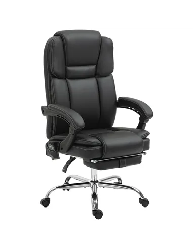Vinsetto Six Point Vibrating Massage Office Chair - Black
