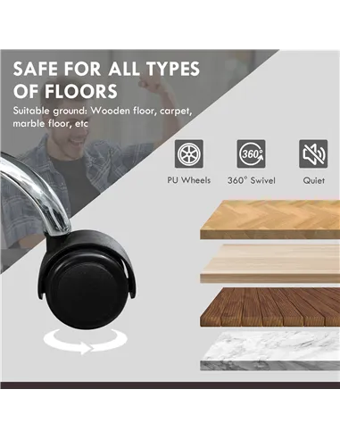 Vinsetto Six Point Vibrating Massage Office Chair - Black