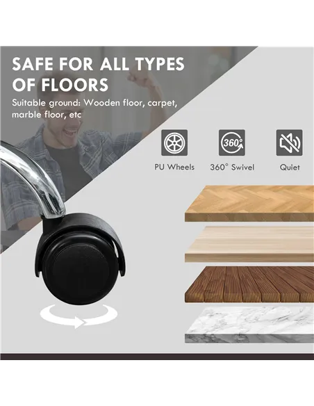 Vinsetto Six Point Vibrating Massage Office Chair - Black