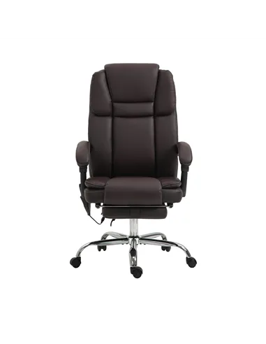 Vinsetto Six Point Vibrating Massage Office Chair - Dark Brown