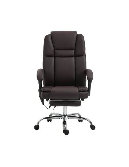 Vinsetto Six Point Vibrating Massage Office Chair - Dark Brown