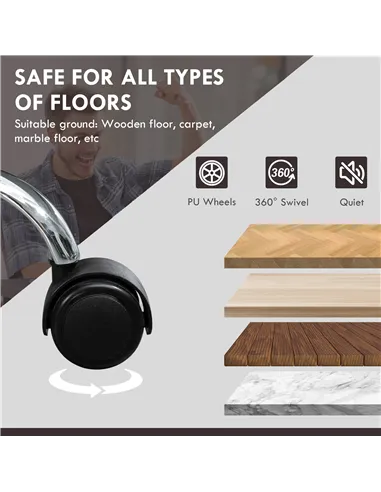 Vinsetto Six Point Vibrating Massage Office Chair - Dark Brown