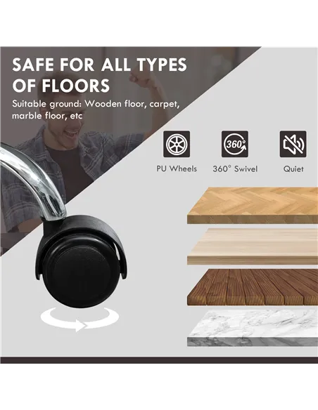 Vinsetto Six Point Vibrating Massage Office Chair - Dark Brown