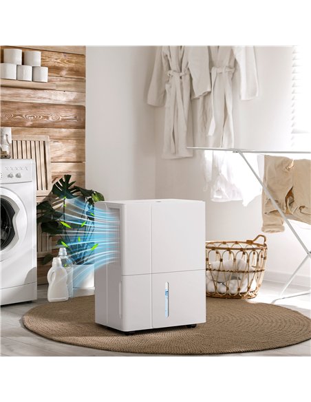 HOMCOM 30L Clothes Dryer Dehumidifier - White