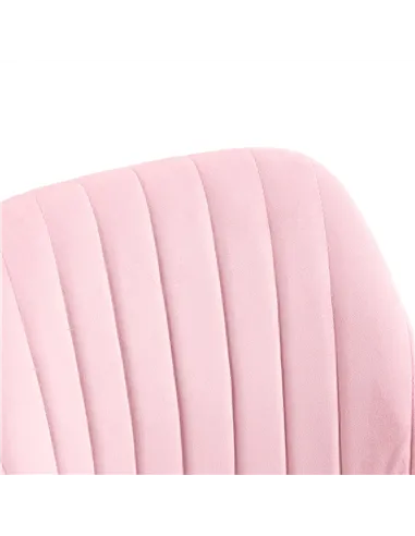 Vinsetto Velvet-Feel Armless Office Chair - Pink