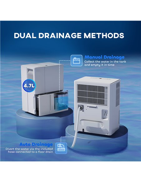 HOMCOM 30L Clothes Dryer Dehumidifier - White
