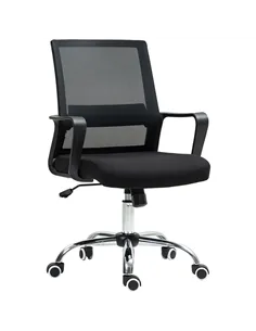 Vinsetto Mesh Back Office Chair, with Wheels - Black