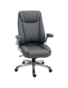 Vinsetto Faux Leather Executive Swivel Office Chair - Dark Grey