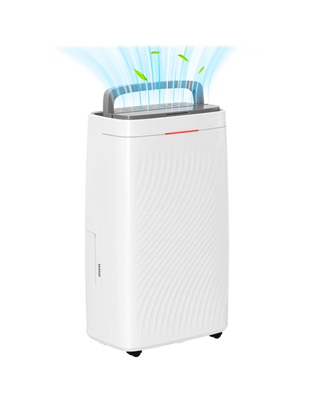 HOMCOM 16L Multi-Mode Dehumidifier, with Wheels - White