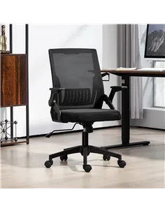 Vinsetto Office Chair, with Lumbar Support - Black 2