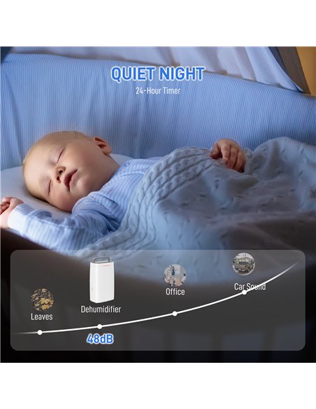 HOMCOM 16L Multi-Mode Dehumidifier, with Wheels - White