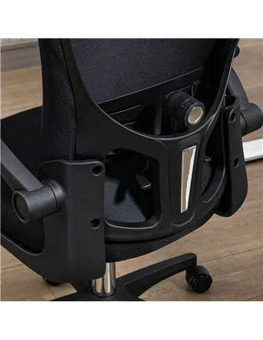 Vinsetto Multi-Adjustable Office Chair, with Lumbar Support, Headrest and Mesh Back - Black