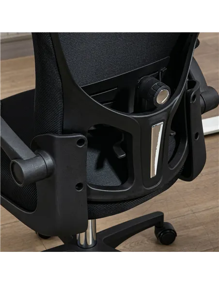 Vinsetto Multi-Adjustable Office Chair, with Lumbar Support, Headrest and Mesh Back - Black