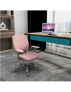 Vinsetto 44-56cm Mesh Back Office Chair - Pink 2