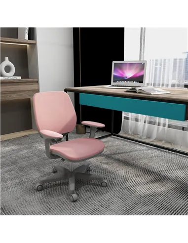 Vinsetto 44-56cm Mesh Back Office Chair - Pink