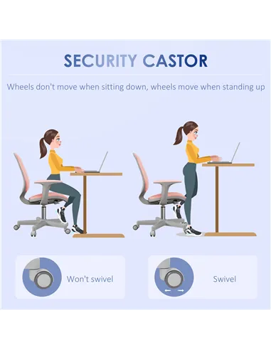 Vinsetto 44-56cm Mesh Back Office Chair - Pink