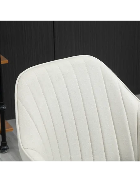Vinsetto Home Office Chair Comfortable Computer Desk Chair Swivel Task Chair with Golden Base, Vanity Chair for Teens Adults Bed