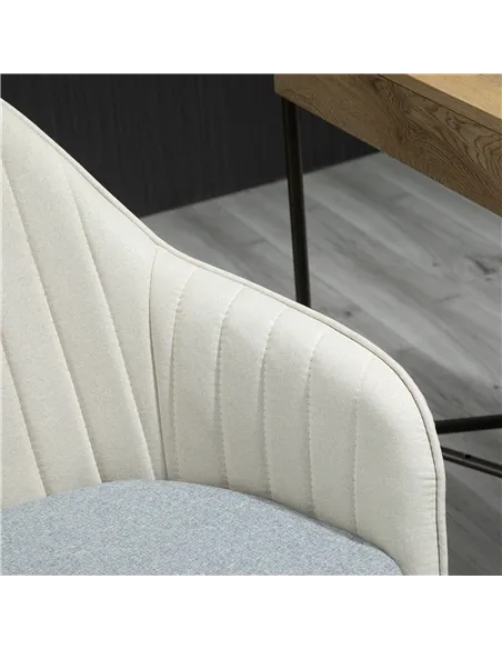 Vinsetto Home Office Chair Comfortable Computer Desk Chair Swivel Task Chair with Golden Base, Vanity Chair for Teens Adults Bed