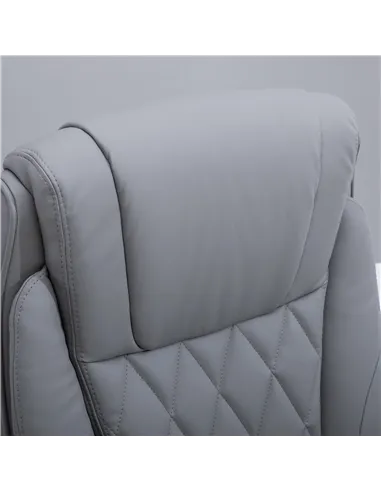 Vinsetto Faux Leather Executive Swivel Office Chair - Grey