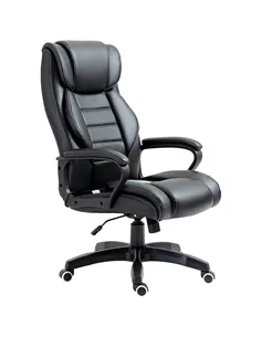 Vinsetto Office Chair with 6-Point Maaage, PU Desk Chair with Padded Seat and Armrest, Computer Chair with Tilt Function for Hom