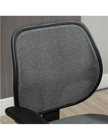 Vinsetto Drafting Chair, Fabric Office Chair, Ergonomic Painting Chair with Height Armrest Adjustable and Foot Ring, 360° Swivel