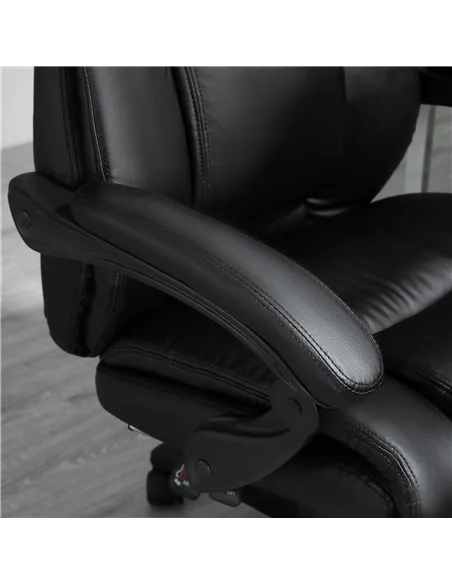 Vinsetto Executive Office Chair for Home, PU Leather Computer Chair, Swivel Desk Chair with Footrest, Wheels, Adjustable Height,