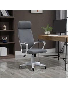 Vinsetto Office Chair, Ergonomic Desk Chair, High Back Study Chair with Headrest and Lumbar Back Support, Adjustable Height for  2