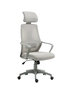 Vinsetto Ergonomic Office Chair, High Back Computer Chair, Mesh Desk Chair with Lumbar Support, Headrest, Wheel, Adjustable Heig