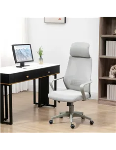 Vinsetto Ergonomic Office Chair, High Back Computer Chair, Mesh Desk Chair with Lumbar Support, Headrest, Wheel, Adjustable Heig 2