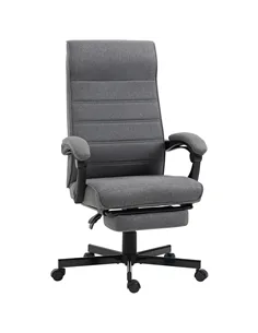Vinsetto Office Chair, Computer Desk Chair, Fabric Swivel Chair with Adjustable Height and Rolling Wheels for Home Office Work S