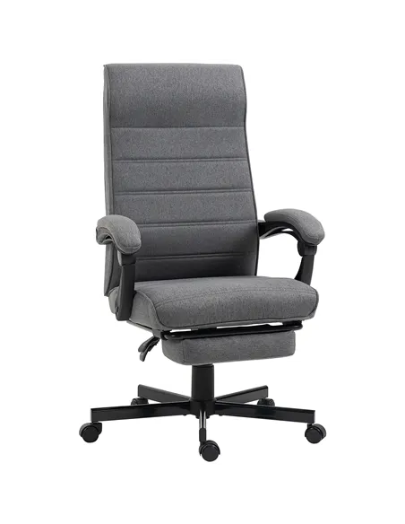 Vinsetto Office Chair, Computer Desk Chair, Fabric Swivel Chair with Adjustable Height and Rolling Wheels for Home Office Work S