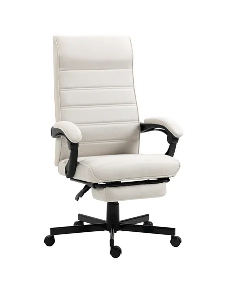 Vinsetto Office Chair, Computer Desk Chair, Fabric Swivel Chair with Adjustable Height and Rolling Wheels for Home Office Work S