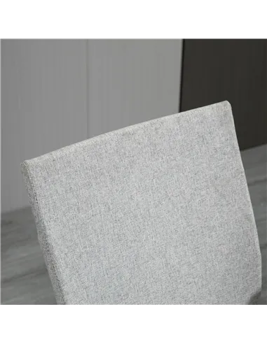 Vinsetto Office Chair Linen Swivel Computer Desk Chair Home Study Task Chair with Wheels, Arm, Adjustable Height, Light Grey