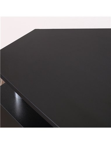 HOMCOM TV Unit Cabinet for TVs up to 55 Inches with Storage Shelves and Cupboard, Entertainment Centre for Living Room, Black