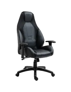 Vinsetto Racing Gaming Chair, Mesh & Faux Leather Computer Chair with High Back, Swivel Wheels, Adjustable Height and Armrest, B