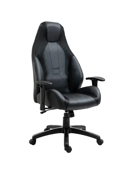 Vinsetto Racing Gaming Chair, Mesh & Faux Leather Computer Chair with High Back, Swivel Wheels, Adjustable Height and Armrest, B