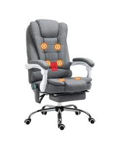 Vinsetto Heated 6 Points Vibration Massage Executive Office Chair Adjustable Swivel Ergonomic High Back Desk Chair Recliner with