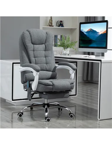 Vinsetto Heated 6 Points Vibration Massage Executive Office Chair Adjustable Swivel Ergonomic High Back Desk Chair Recliner with