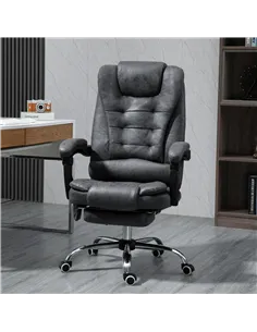 Vinsetto Heated 6 Points Vibration Massage Executive Office Chair Adjustable Swivel Ergonomic High Back Desk Chair Recliner with 2
