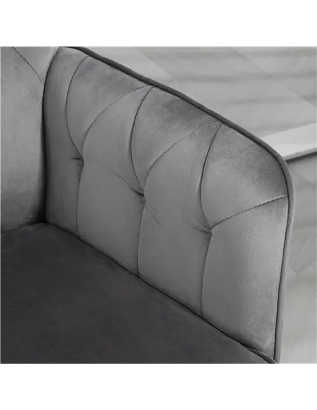 Vinsetto Linen Computer Chair with Armrest, Modern Swivel Chair with Adjustable Height, Dark Grey