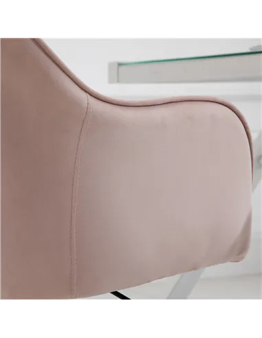 Vinsetto Velvet Office Chair, Desk Chair, Makeup Vanity Chair with Massage Lumbar Pillow and Rolling Wheels for Bedroom and Home