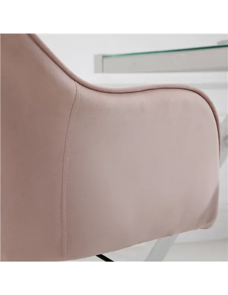 Vinsetto Velvet Office Chair, Desk Chair, Makeup Vanity Chair with Massage Lumbar Pillow and Rolling Wheels for Bedroom and Home