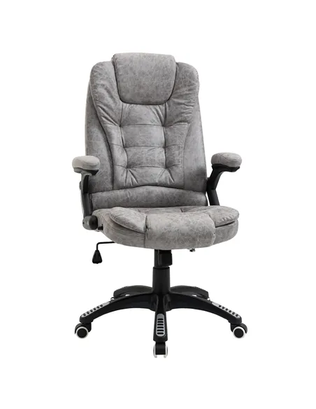 Vinsetto Ergonomic Office Chair Comfortable Desk Chair with Armrests Adjustable Height Reclining and Tilt Function Grey