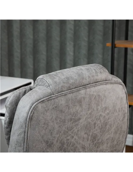 Vinsetto Ergonomic Office Chair Comfortable Desk Chair with Armrests Adjustable Height Reclining and Tilt Function Grey