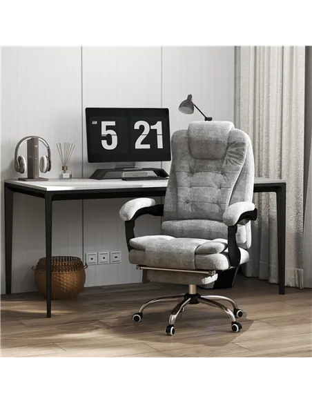 Vinsetto Heated 6 Points Vibration Massage Executive Office Chair Adjustable Swivel Ergonomic High Back Desk Chair Recliner with