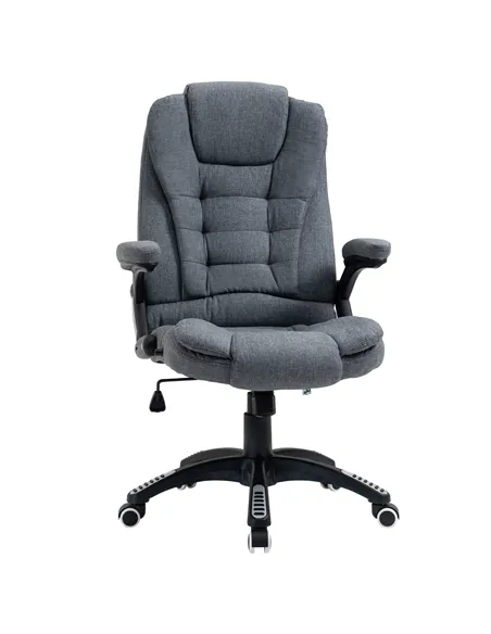 Vinsetto Ergonomic Office Chair Comfortable Desk Chair with Armrests Adjustable Height Reclining and Tilt Function Dark Grey