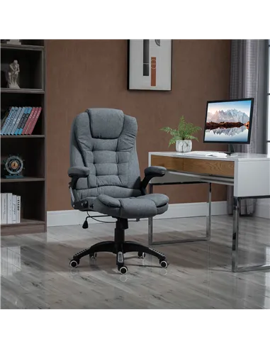 Vinsetto Ergonomic Office Chair Comfortable Desk Chair with Armrests Adjustable Height Reclining and Tilt Function Dark Grey
