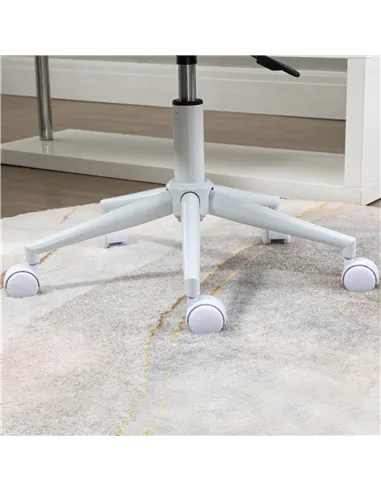 Vinsetto Fluffy Unicorn Office Chair with Mid-Back and Swivel Wheel, Cute Desk Chair, Rainbow Multi-Colored