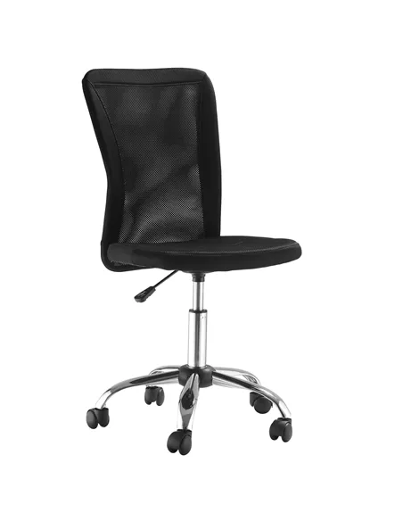 Vinsetto Office Chair, Armless Desk Chair, Adjustable Computer Swivel Chair with Rolling Wheels and Mesh Back for Home Work Stud