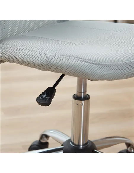 Vinsetto Office Chair, Armless Desk Chair, Adjustable Computer Swivel Chair with Rolling Wheels and Mesh Back for Home Work Stud